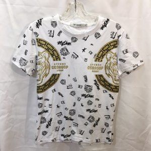 Tony Backer White and Gold Loin Tee - Size Men Small